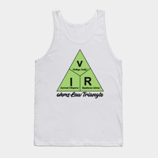 Electrical ohms Law Triangle Formula Chart For Electrical Engineering Students Electricians Electrical engineer and Physics Students Tank Top